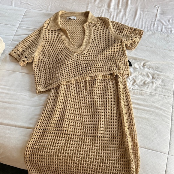 dh NEW YORK Other - dh NEW YORK Tan Knit Set
